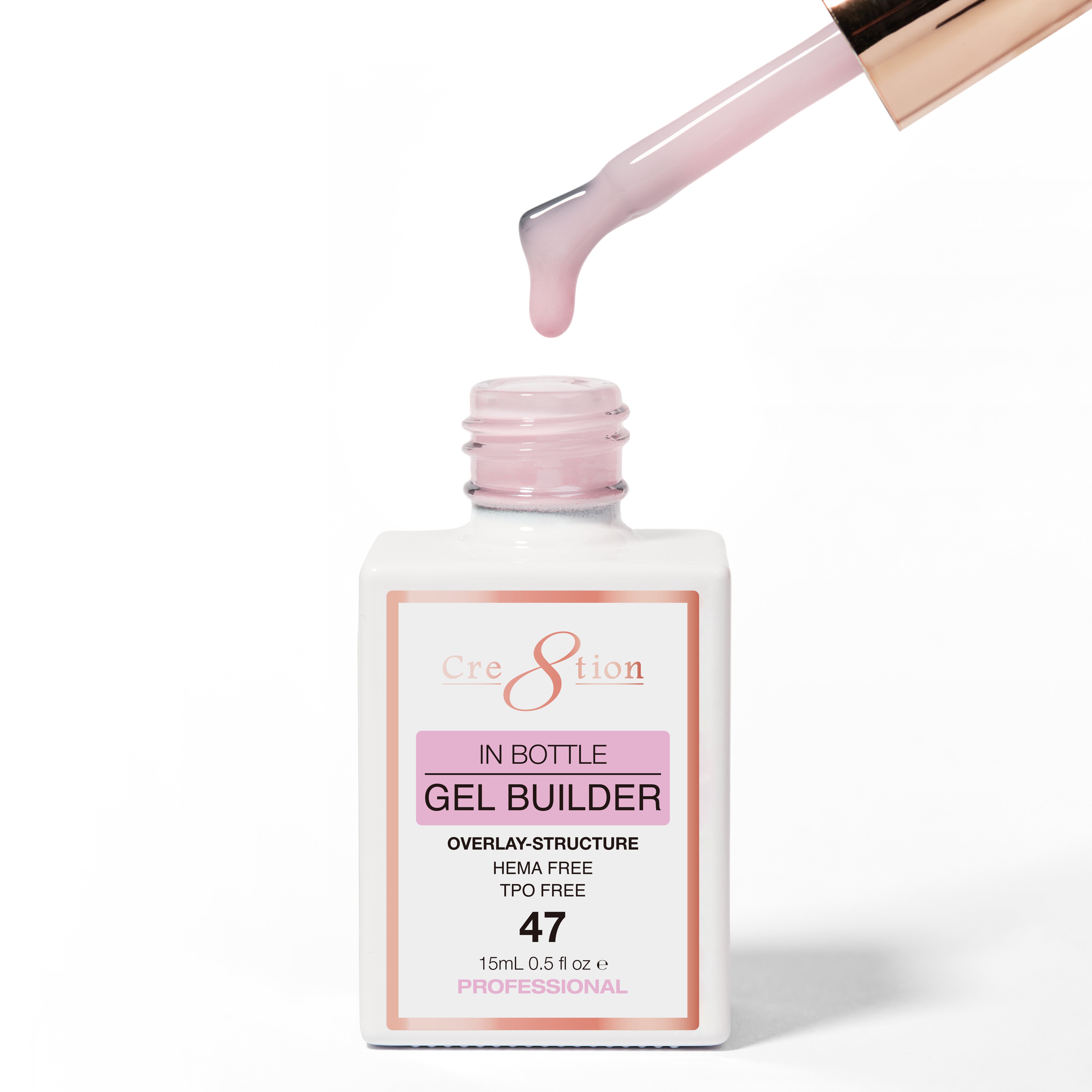 Cre8tion Gel Collection - Overlay/ Brush on Builder 0.5oz 47 Cashmere Fluff