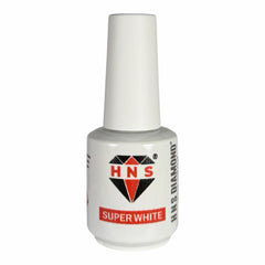 My Store HNS Diamond Super White gel nail polish bottle with a crisp white finish for professional nail art.