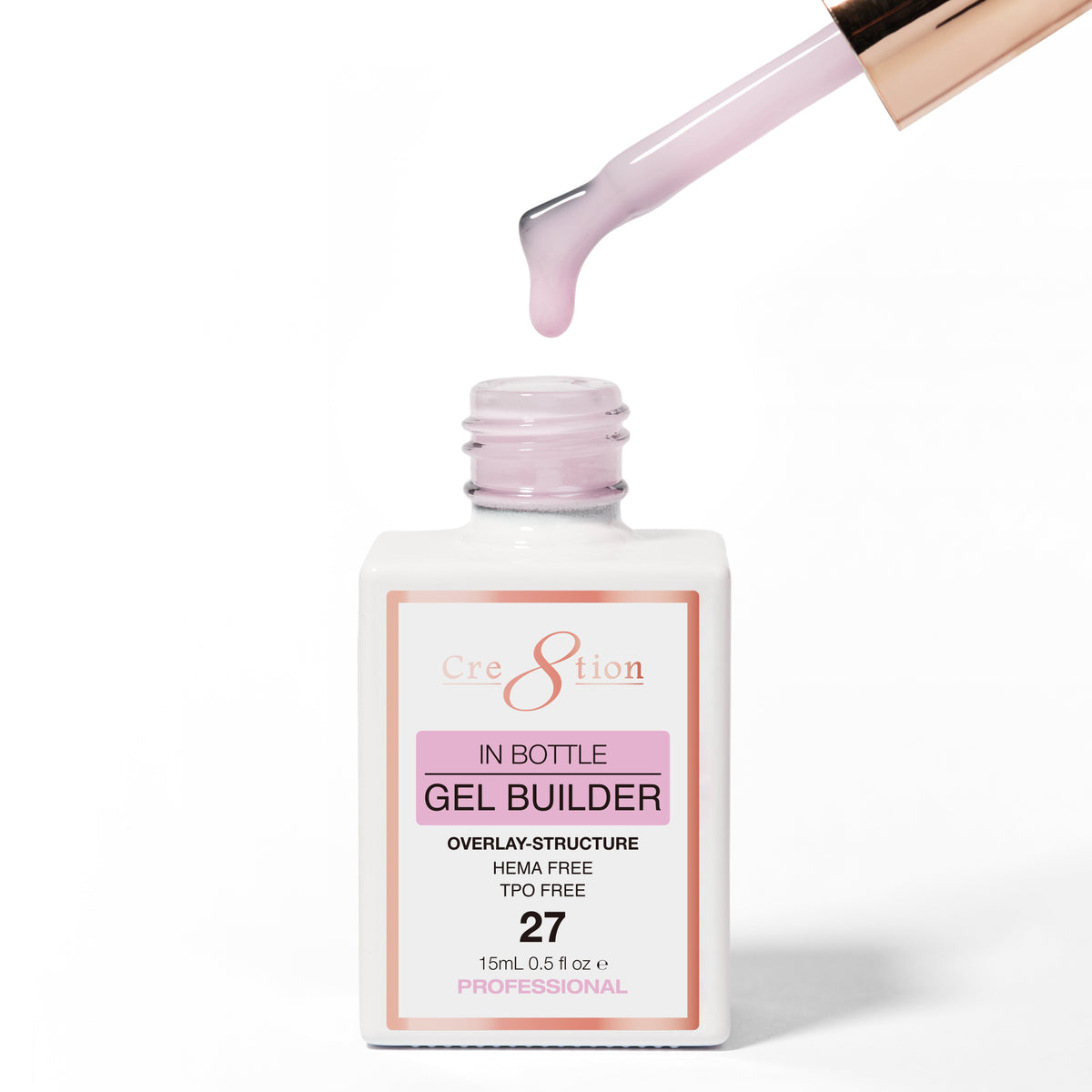 Cre8tion Gel Collection - Overlay/ Brush on Builder 0.5oz 27 Opal Whisper