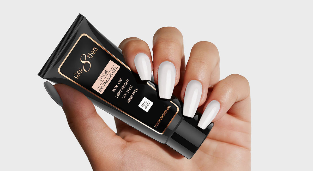 Cre8tion Poly Gel-Extension Gel In Tube 2oz - Milky White