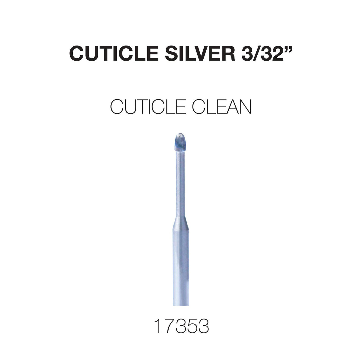 Cre8tion Cuticle Clean Carbide Bit, Silver 3/32"