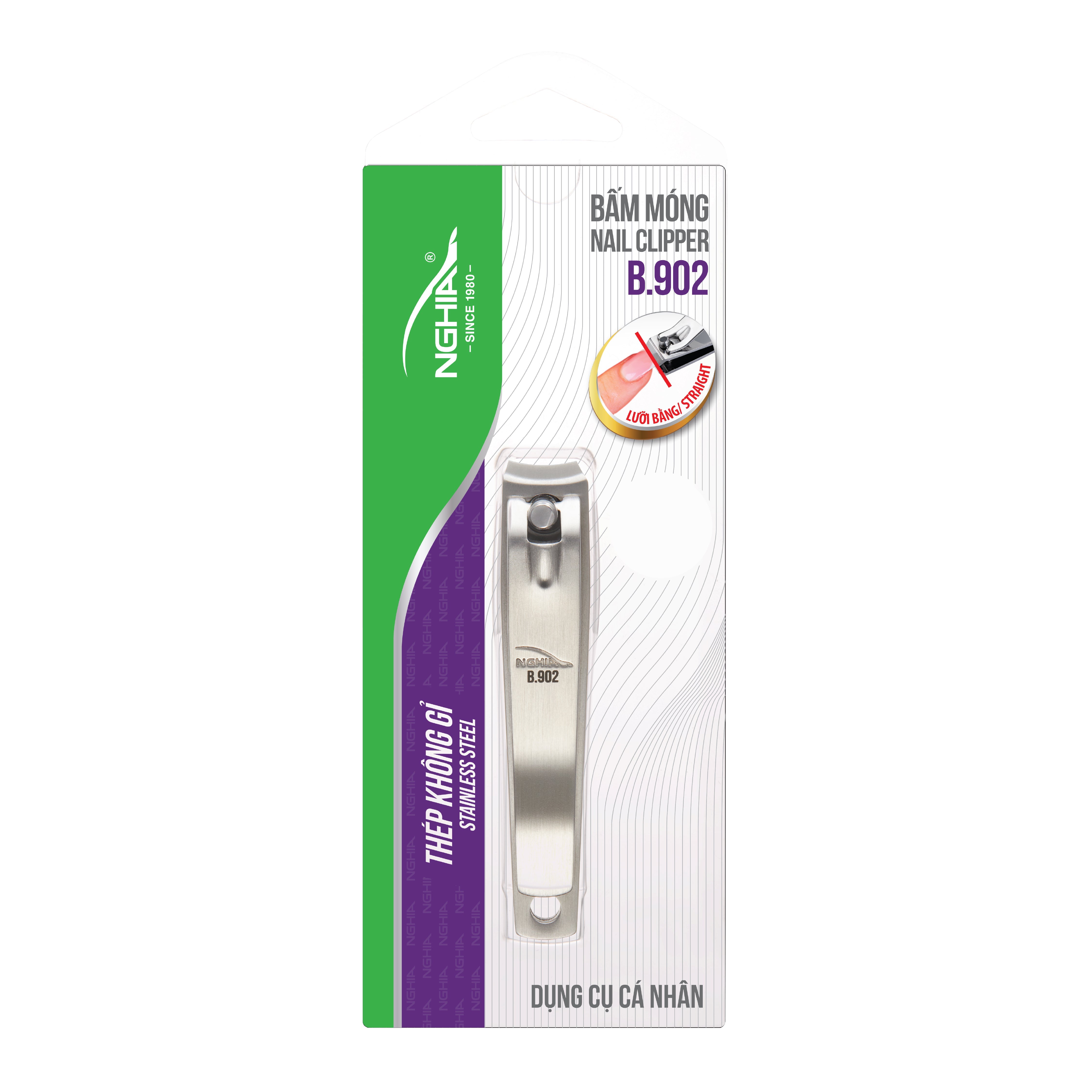 NGHIA Slanted Head Tweezer - N-407 (Stainless Steel)