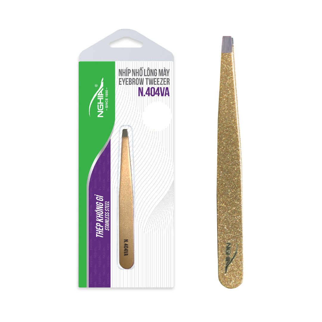 NGHIA Colorful Slanted Tips Tweezers - N-401 (Stainless Steel)