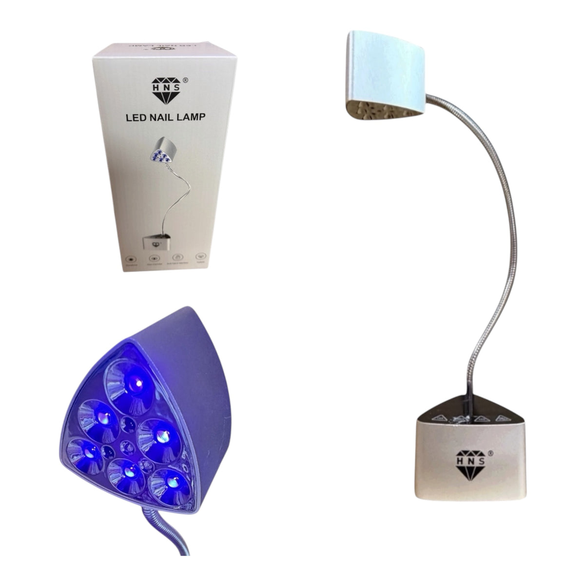 HNS DIAMOND NAIL LAMP MINI LED /UV LIGHT FOR GEL POLISH AND GEL EXTEND
