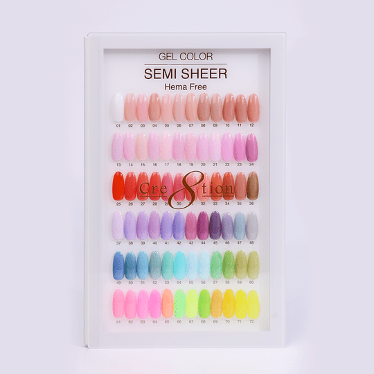 Cre8tion Acrylic Booklet - Hema Free Semi-Sheer Collection 72 colors