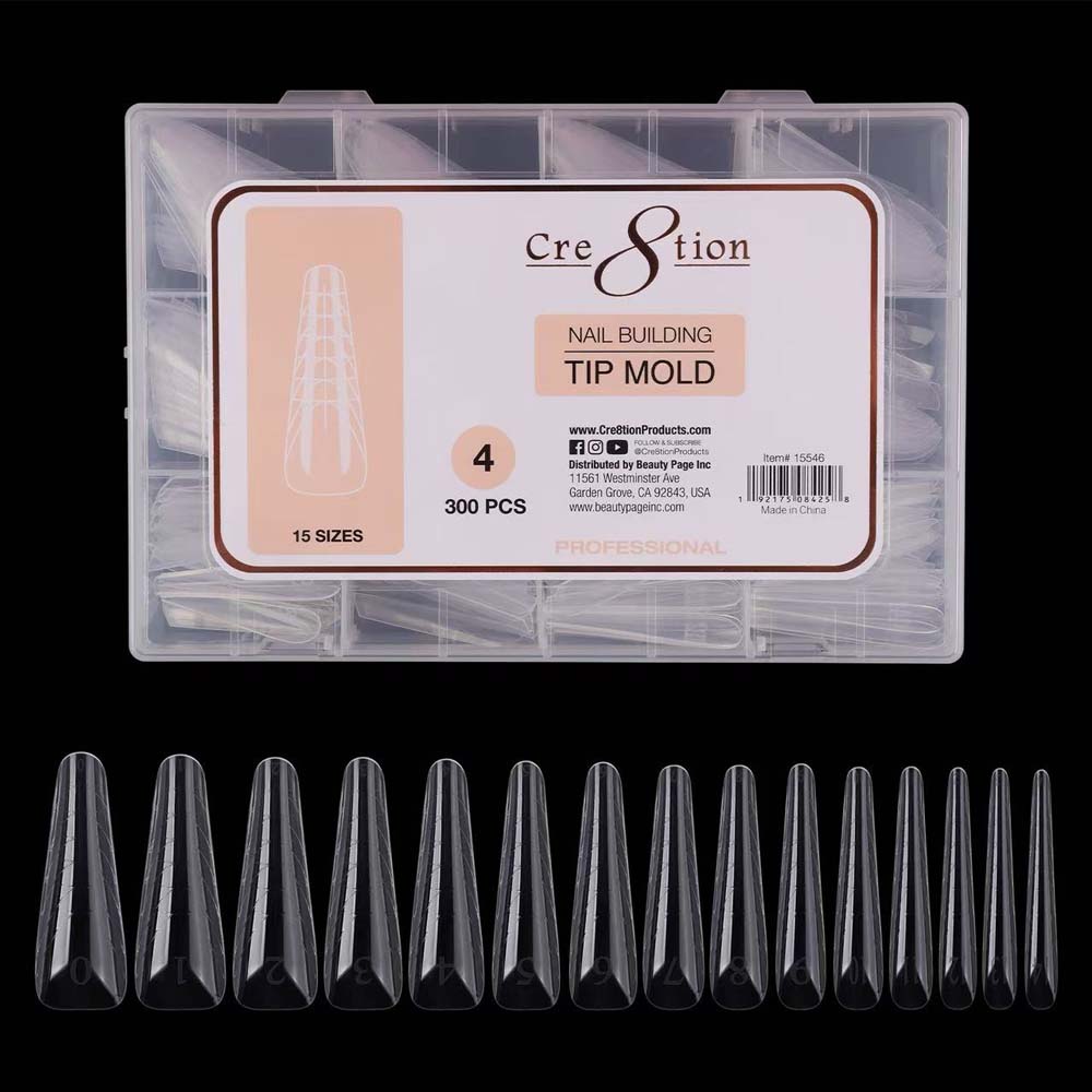 Cre8tion Nail Building Tip Mold 04 300pcs
