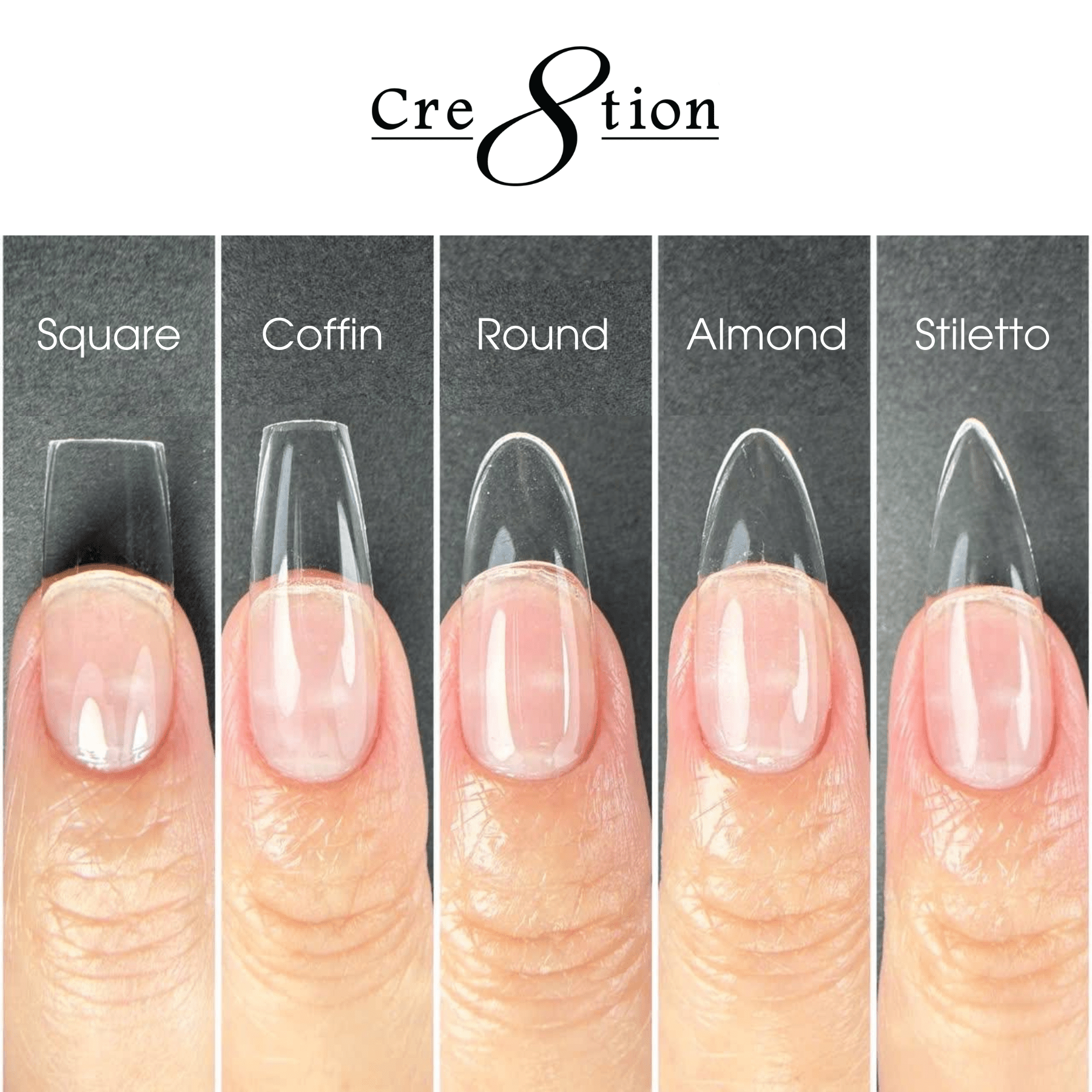 Cre8tion Soft Gel Tips - COFFIN
