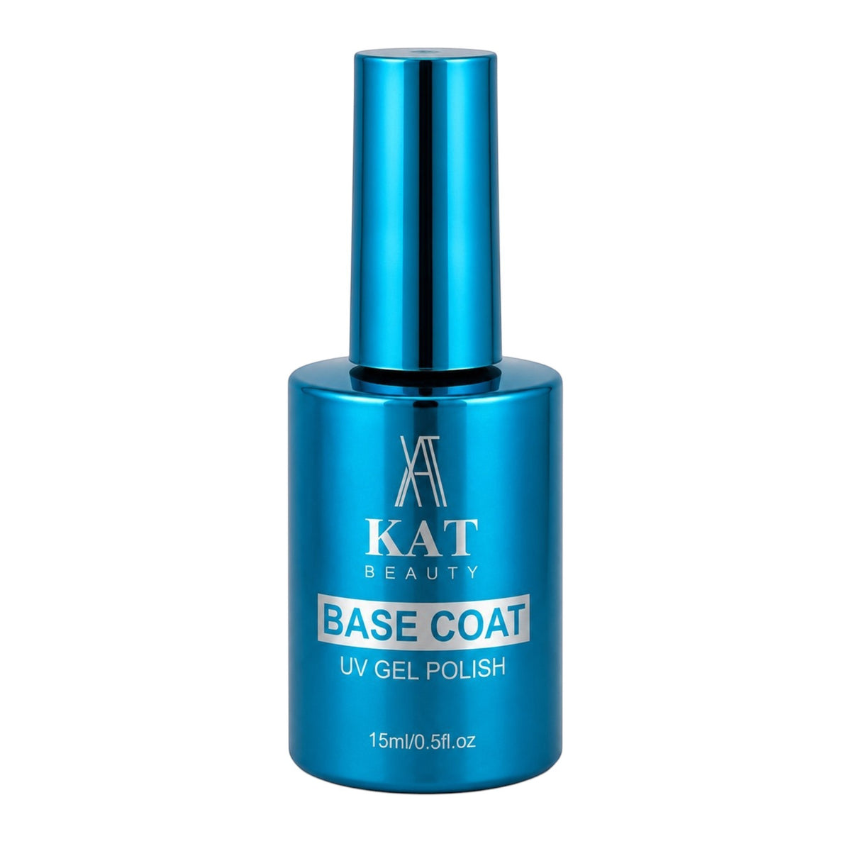 Lọ sơn lót móng tay KAT Beauty Base Coat Gel màu xanh dương kim loại bóng bẩy từ My Store
