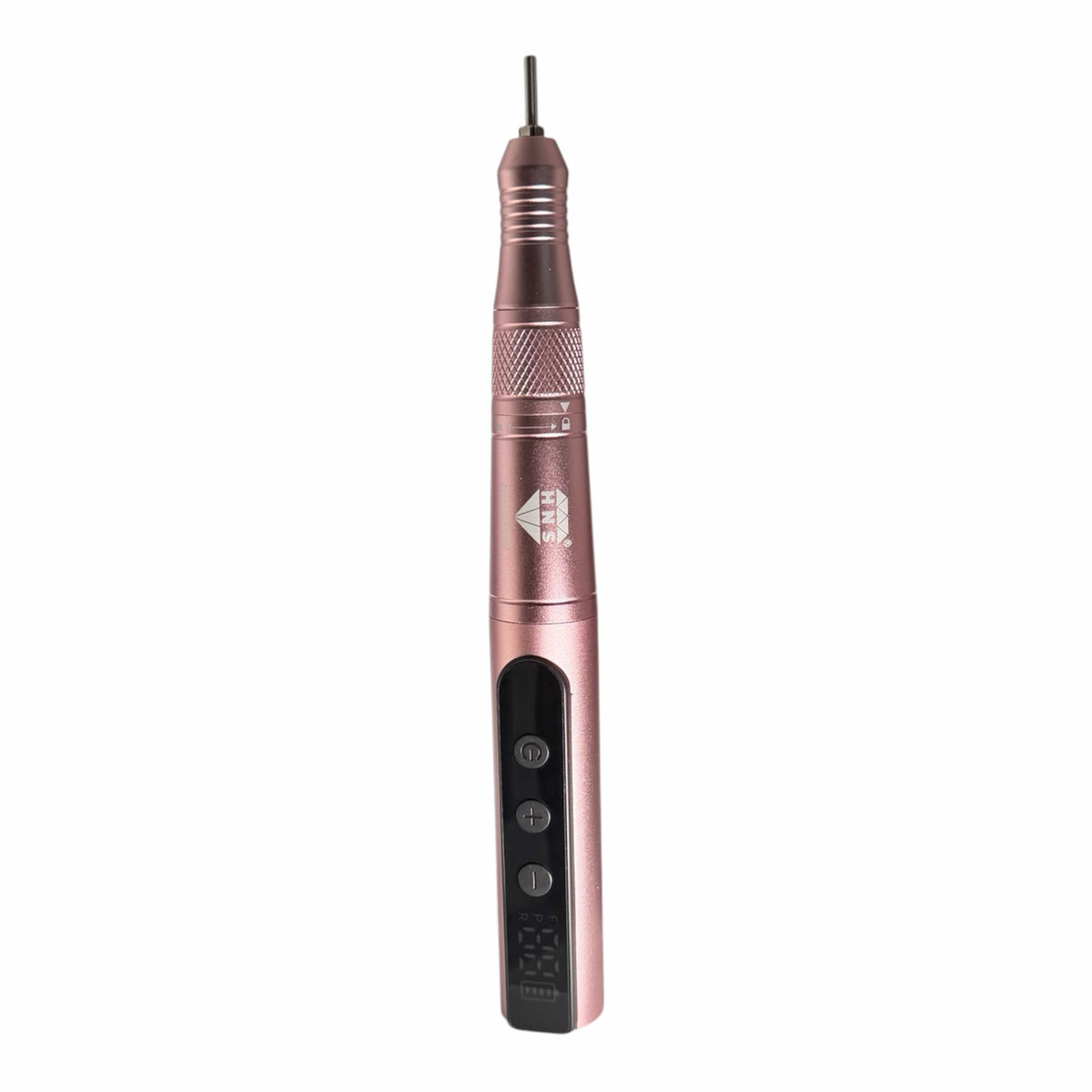 My Store HNS Diamond rose gold electric nail drill handpiece with digital display and adjustable speed controls.